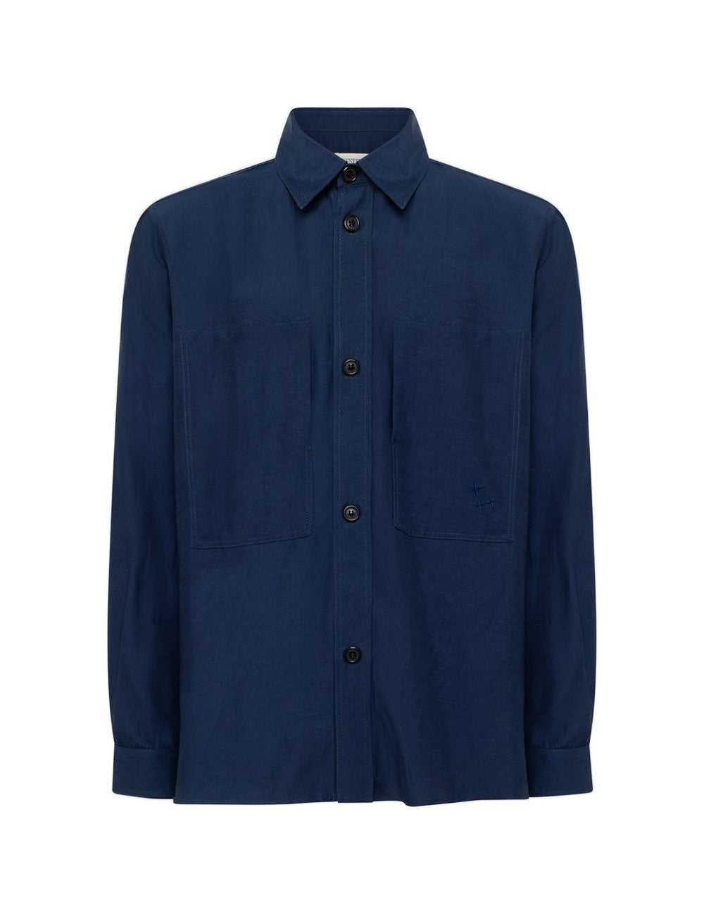 Giacca-camicia con tasche in blu Laneus - uomo 