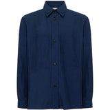 Giacca-camicia con tasche in blu Laneus - uomo 