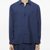 Giacca-camicia con tasche in blu Laneus - uomo 