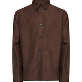 Camicia con tasca in marrone Laneus - uomo 