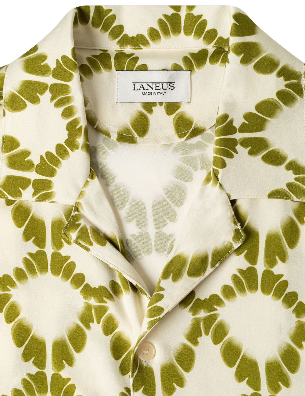 Camicia a fantasia in beige e verde Laneus - uomo 