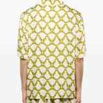 Camicia a fantasia in beige e verde Laneus - uomo 