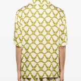 Camicia a fantasia in beige e verde Laneus - uomo 