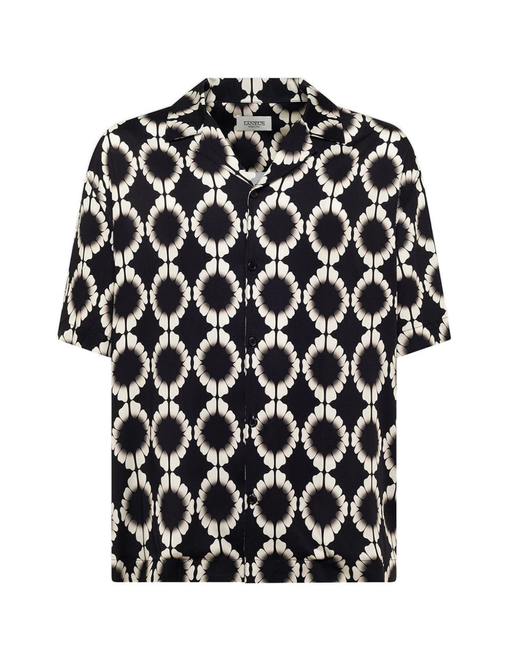 Camicia a fantasia in nero Laneus - uomo 