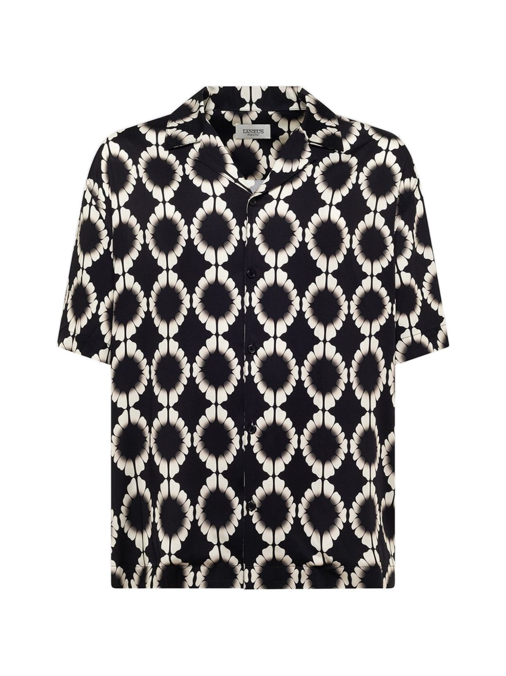 Camicia a fantasia in nero Laneus - uomo 