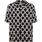 Camicia a fantasia in nero Laneus - uomo 