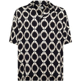 Camicia a fantasia in nero Laneus - uomo 