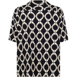 Camicia a fantasia in nero Laneus - uomo 