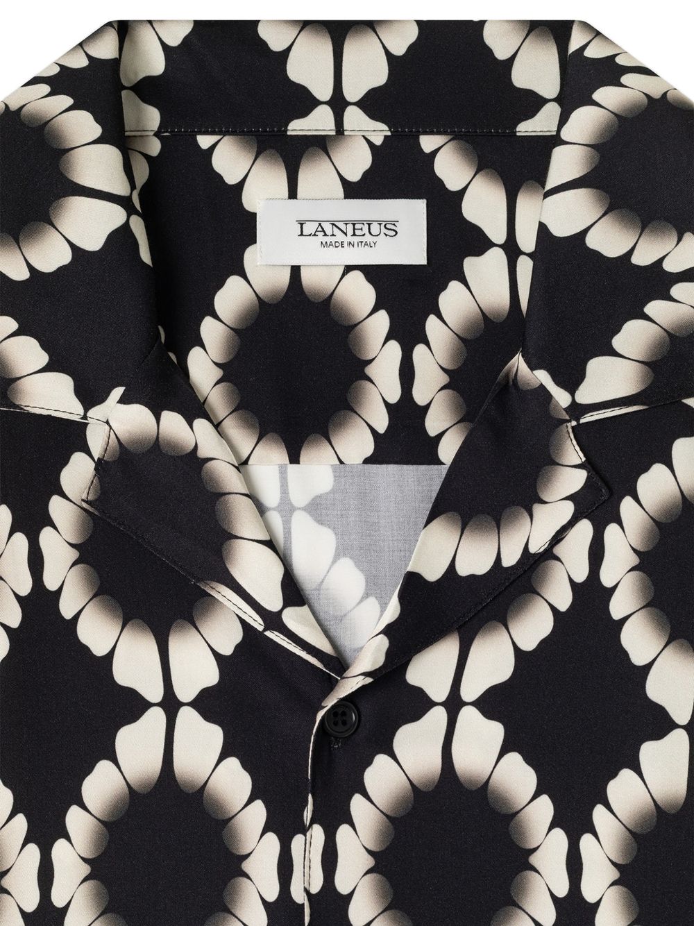 Camicia a fantasia in nero Laneus - uomo 