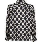 Camicia con stampa geometrica in nero Laneus - uomo 