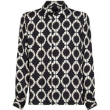 Camicia con stampa geometrica in nero Laneus - uomo 