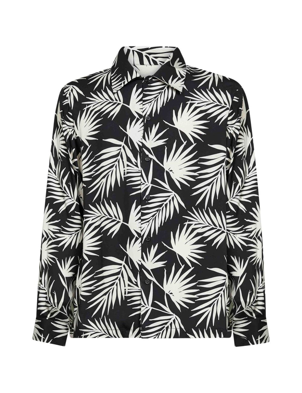 Camicia con stampa in nero Laneus - uomo 
