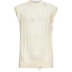 Gilet in maglia a coste in beige Laneus - uomo 