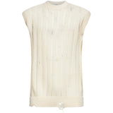 Gilet in maglia a coste in beige Laneus - uomo 