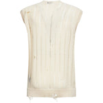 Gilet in maglia a coste in beige Laneus - uomo 