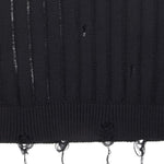 Gilet in maglia strappata in nero Laneus - uomo 