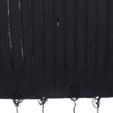 Gilet in maglia strappata in nero Laneus - uomo 