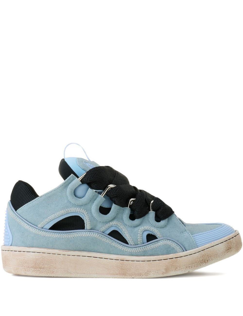 Sneakers con lacci curb  in blu Lanvin - uomo 