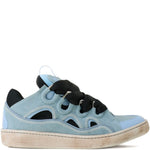 Sneakers con lacci curb  in blu Lanvin - uomo 