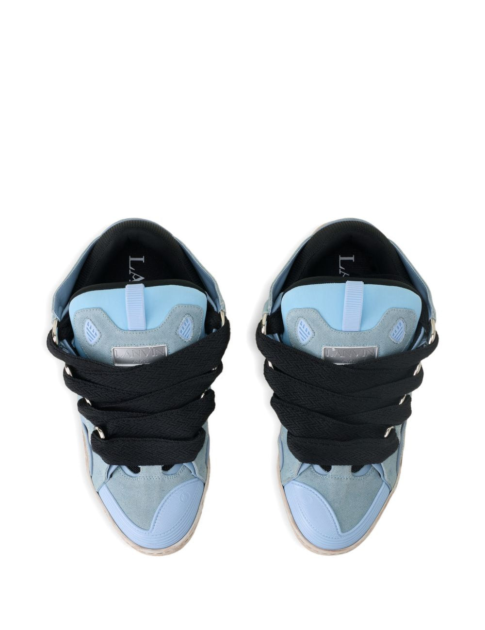 Sneakers con lacci curb  in blu Lanvin - uomo 