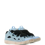 Sneakers con lacci curb  in blu Lanvin - uomo 