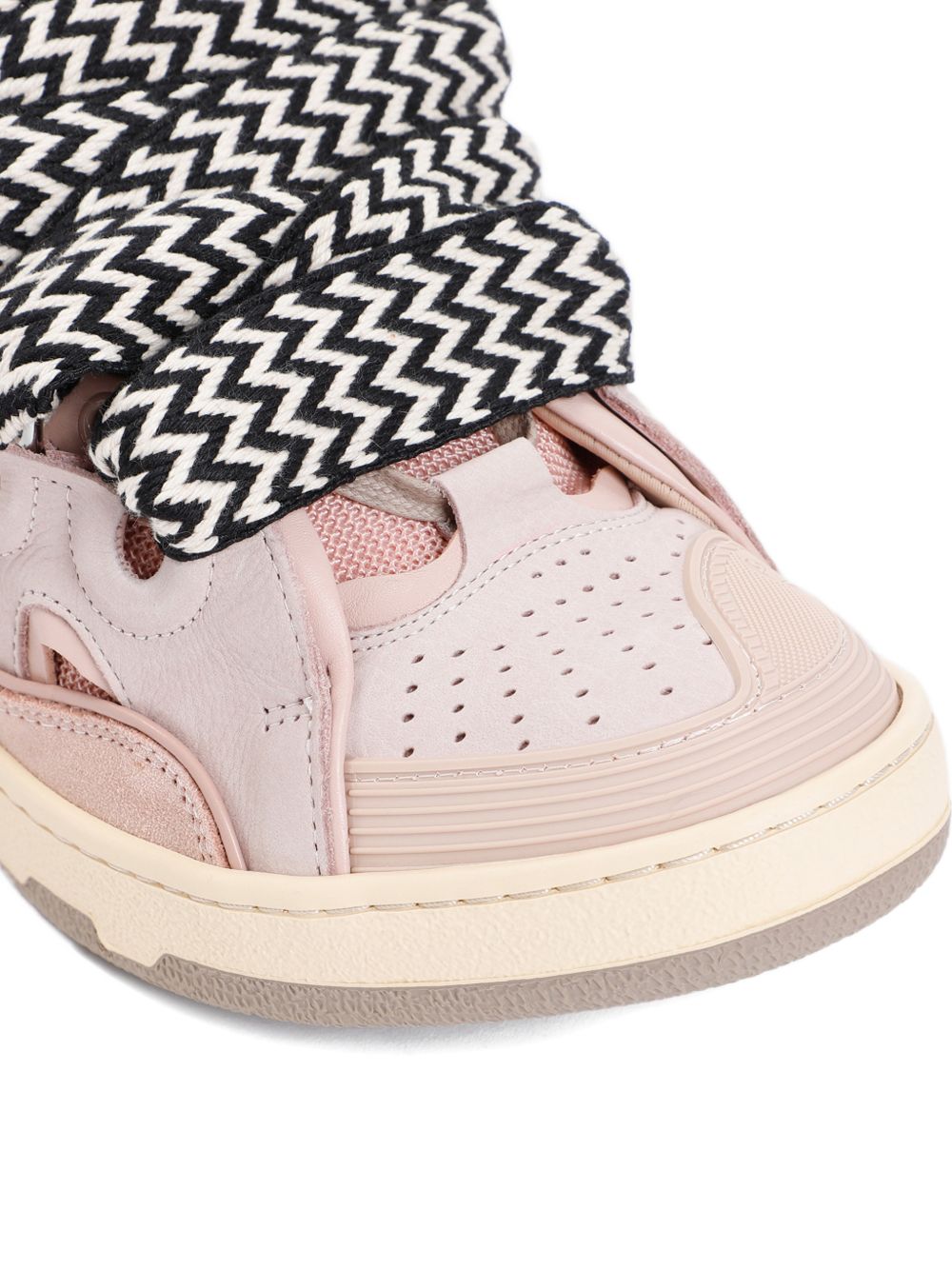 Sneakers con lacci a zigzag in rosa Lanvin - uomo 