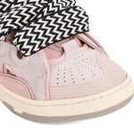 Sneakers con lacci a zigzag in rosa Lanvin - uomo 