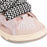 Sneakers con lacci a zigzag in rosa Lanvin - uomo 
