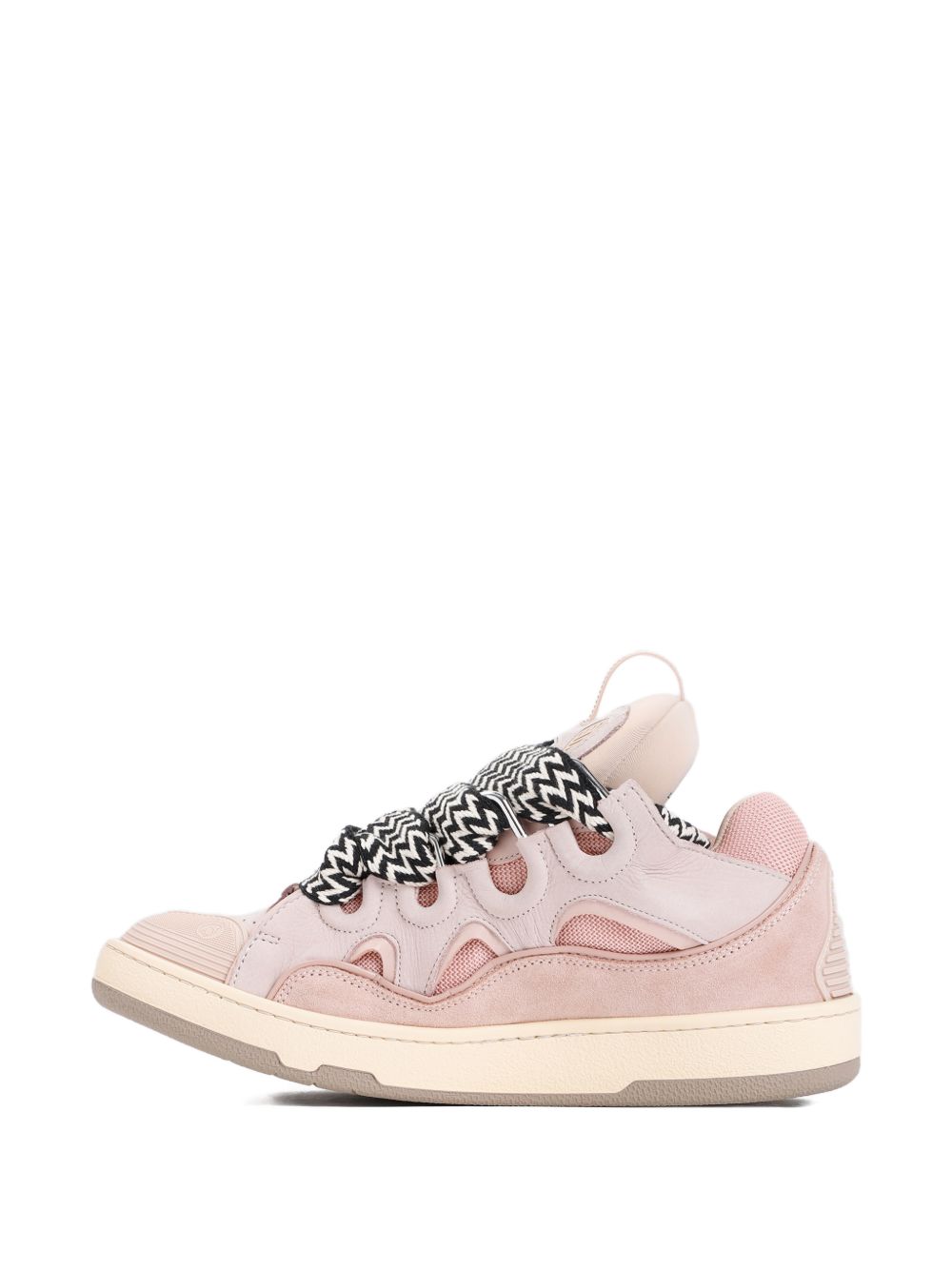 Sneakers con lacci a zigzag in rosa Lanvin - uomo 