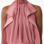 Abito lungo con scollo all'americana in rosa Lanvin - donna 