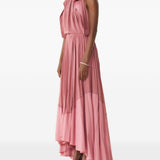 Abito lungo con scollo all'americana in rosa Lanvin - donna 