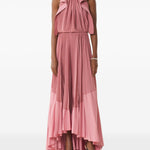 Abito lungo con scollo all'americana in rosa Lanvin - donna 