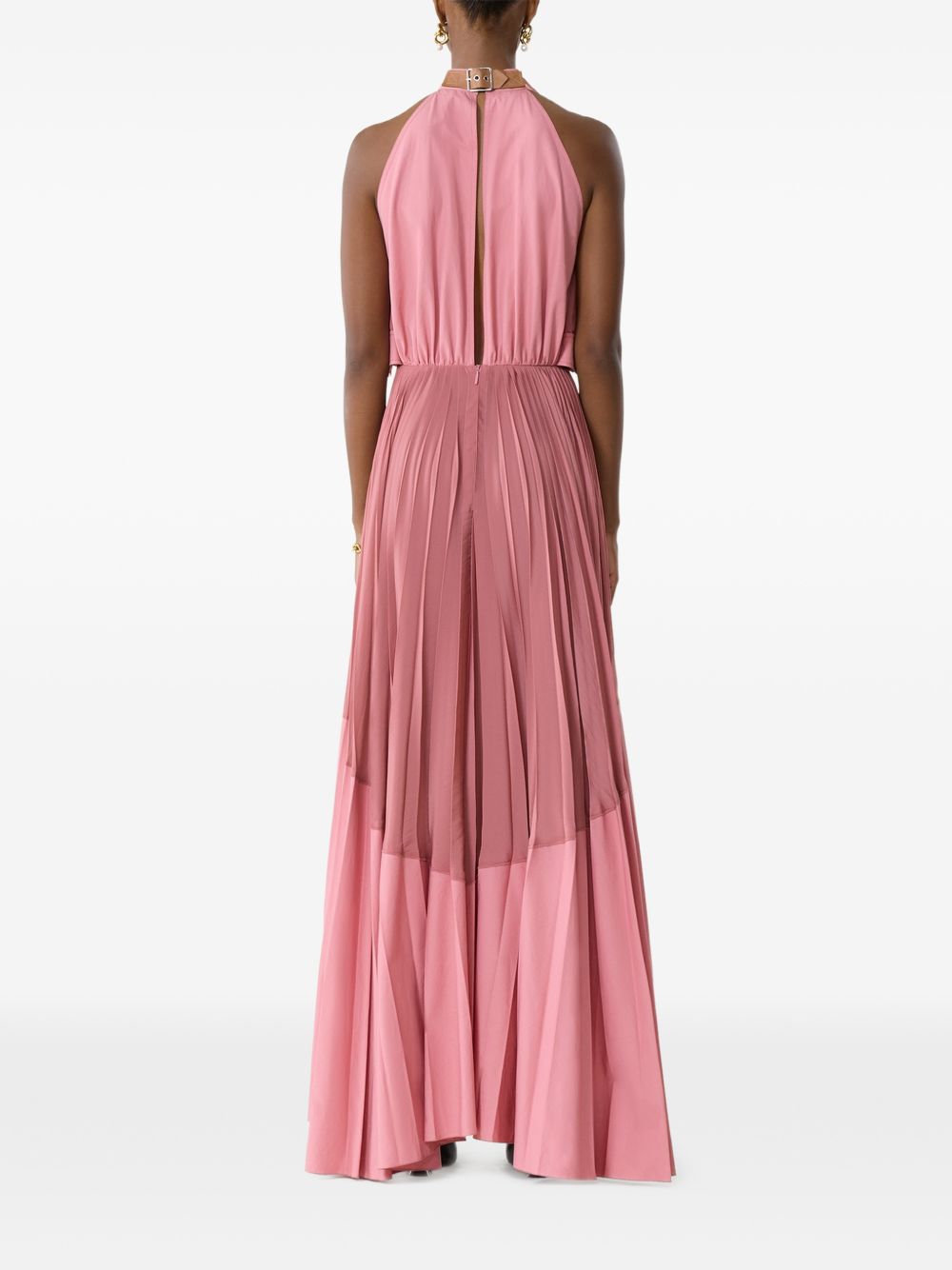 Abito lungo con scollo all'americana in rosa Lanvin - donna 