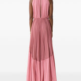 Abito lungo con scollo all'americana in rosa Lanvin - donna 
