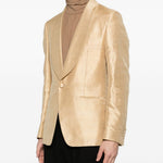 Giacca con revers a scialle in oro Lardini - uomo 