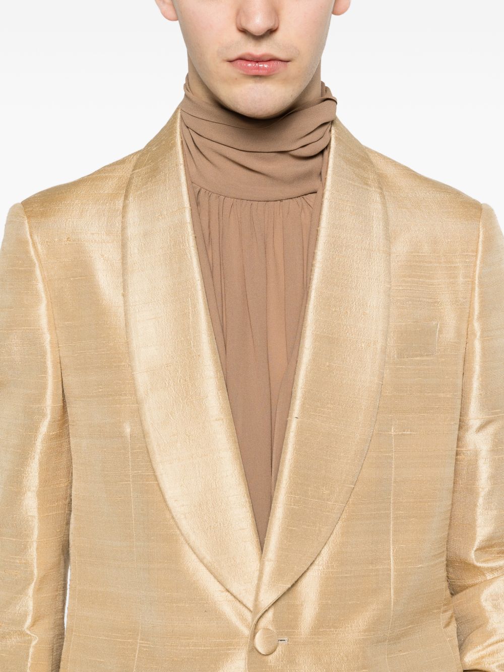 Giacca con revers a scialle in oro Lardini - uomo 