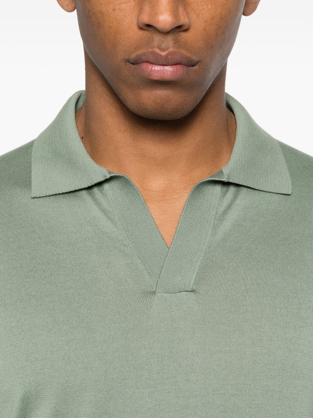 Polo con colletto in verde Lardini - uomo 