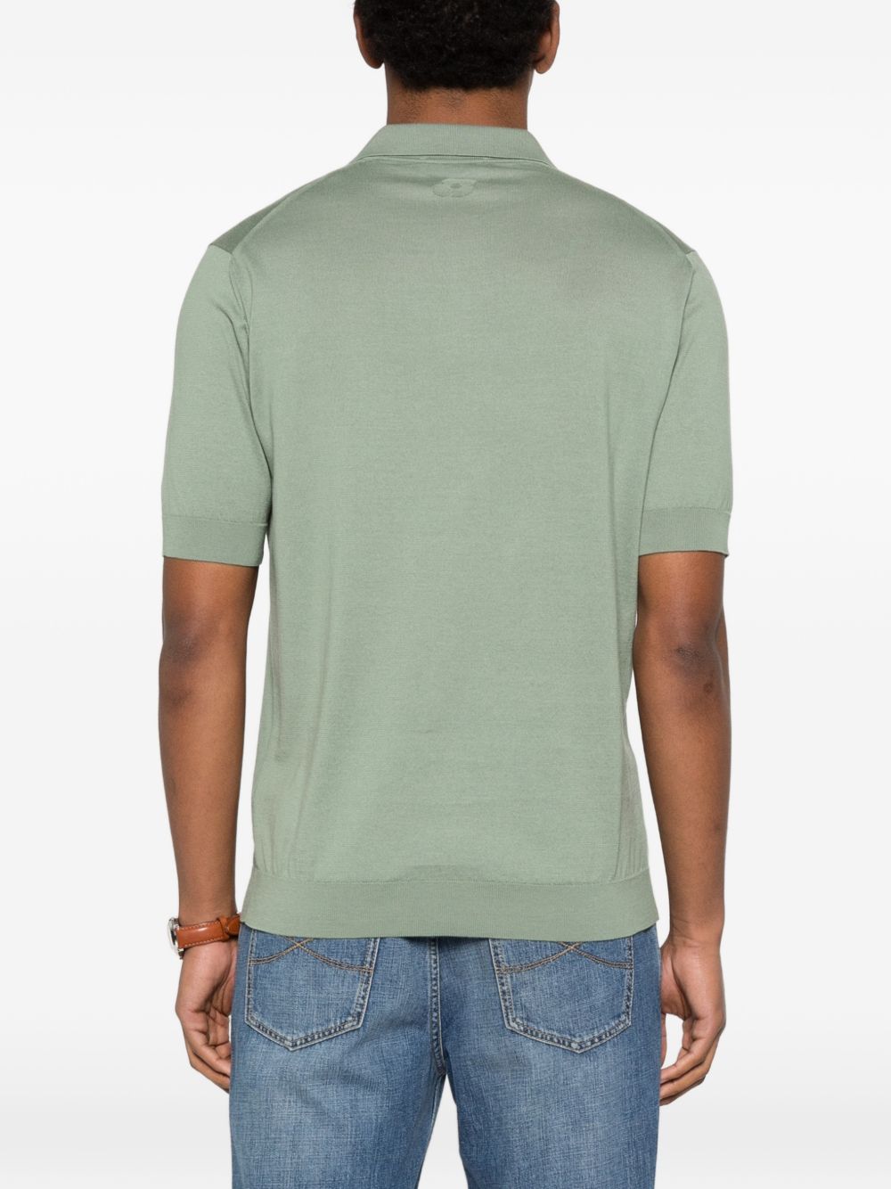 Polo con colletto in verde Lardini - uomo 