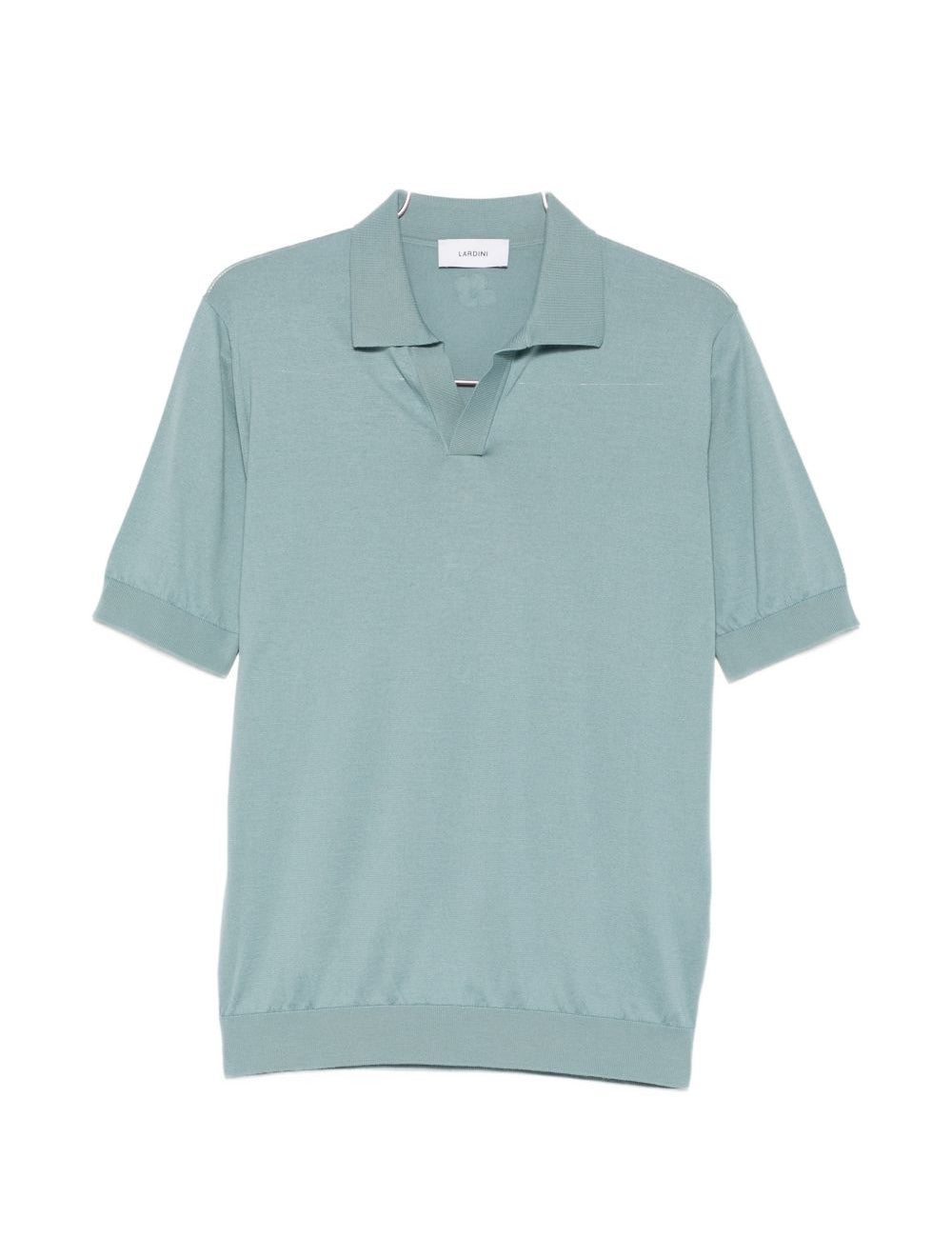 Polo a maniche corte con scollo a v in azzurro Lardini - uomo 