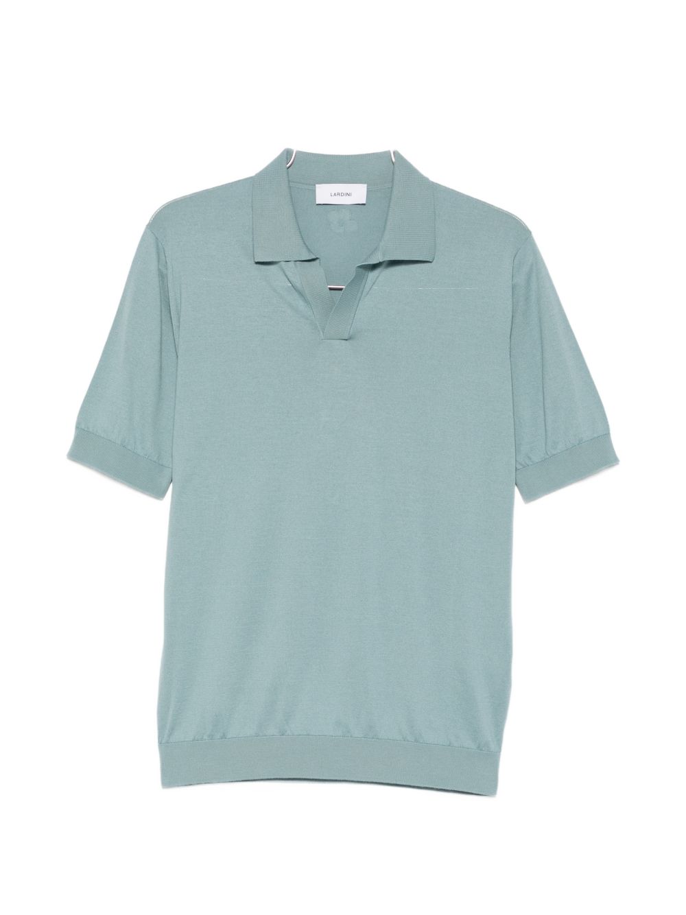 Polo a maniche corte con scollo a v in azzurro Lardini - uomo 