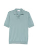 Lardini Men's Light Blue Short-Sleeved V-Neck Polo Shirt