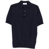 Polo con bottoni in blu Lardini - uomo 