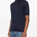 Polo con bottoni in blu Lardini - uomo 