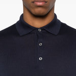 Polo con bottoni in blu Lardini - uomo 