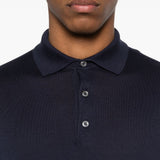 Polo con bottoni in blu Lardini - uomo 