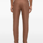 Pantaloni lyon in marrone lardini - uomo 