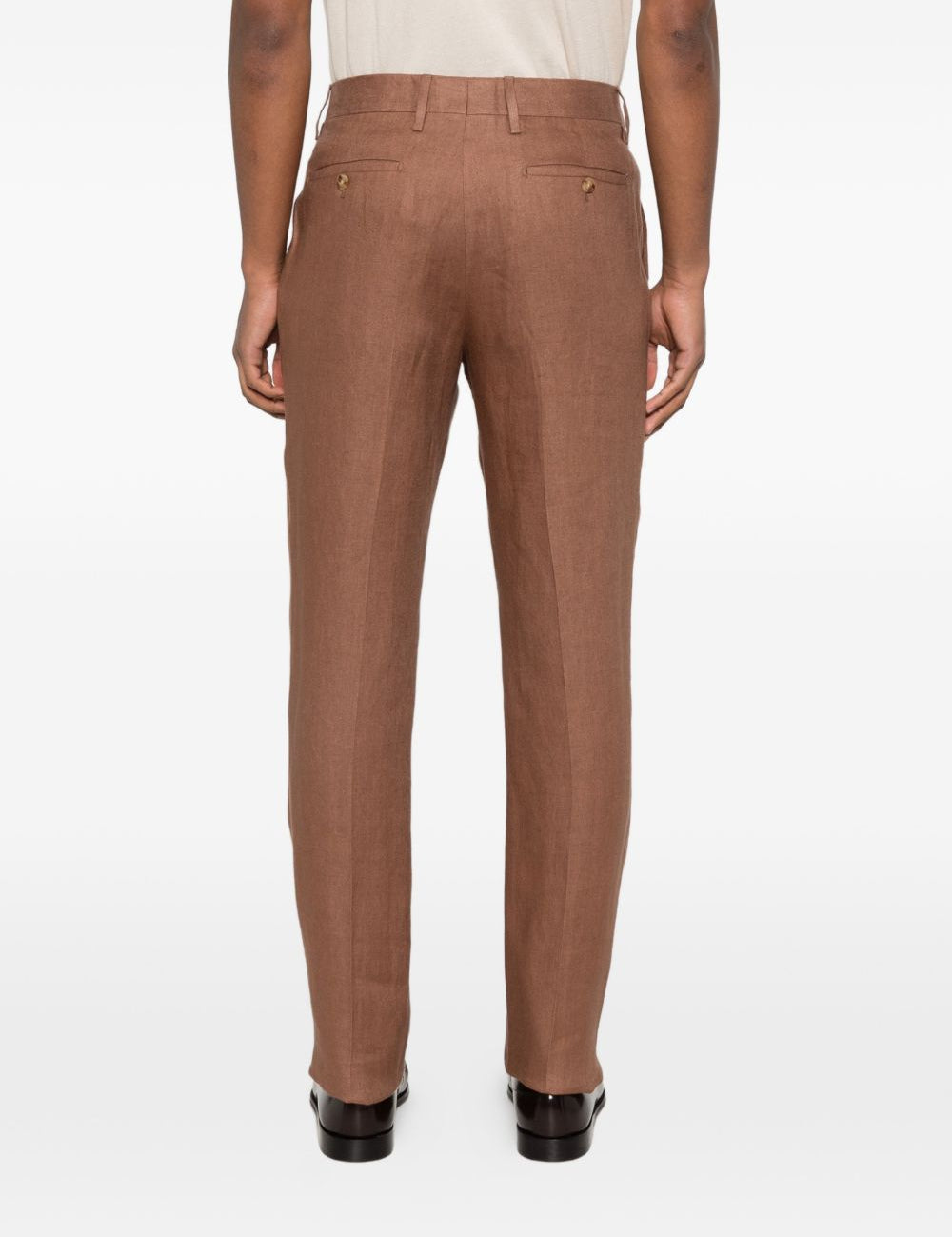 Pantaloni lyon in marrone lardini - uomo 