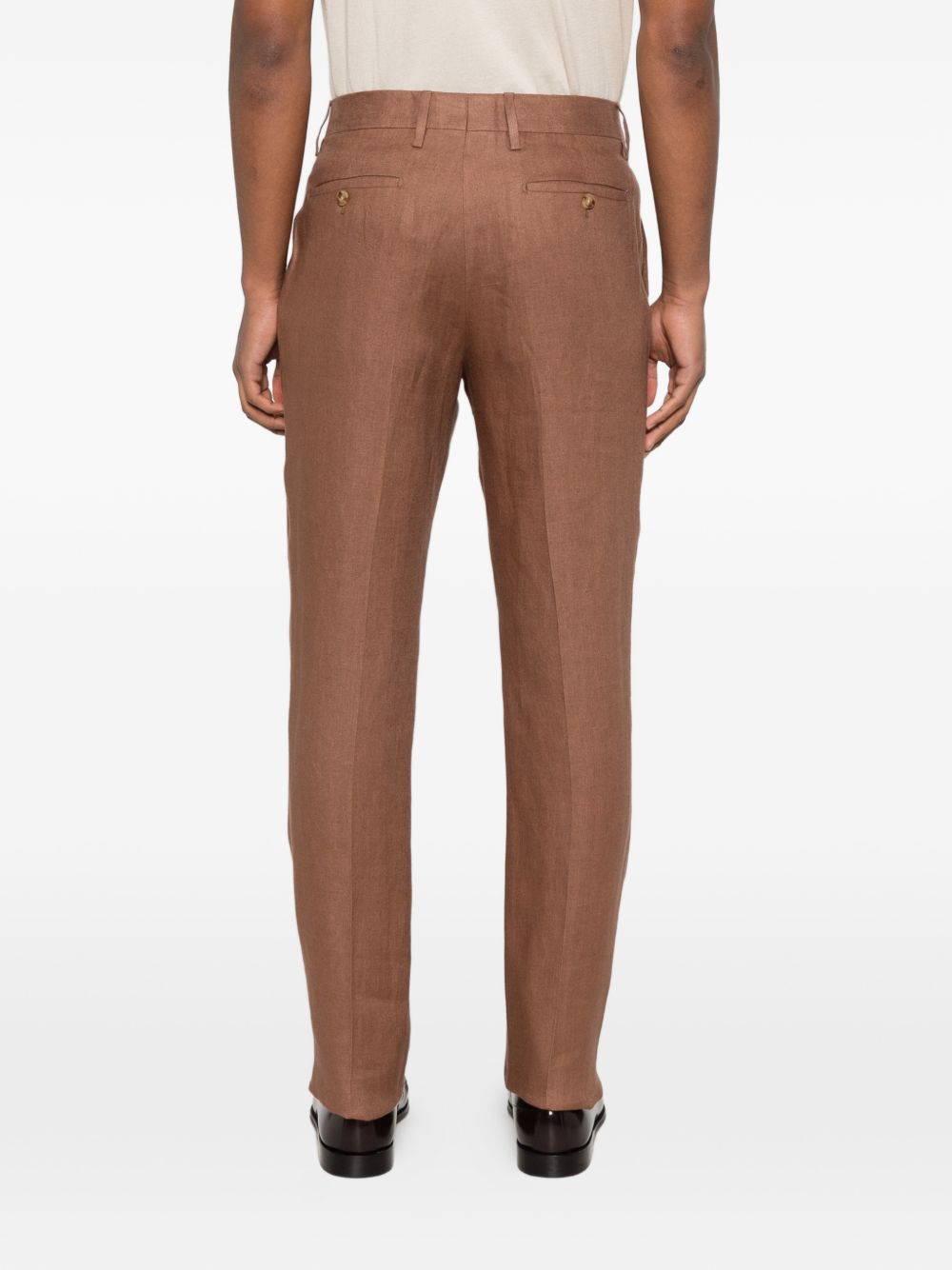 Pantaloni lyon in marrone lardini - uomo 