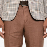 Pantaloni lyon in marrone lardini - uomo 
