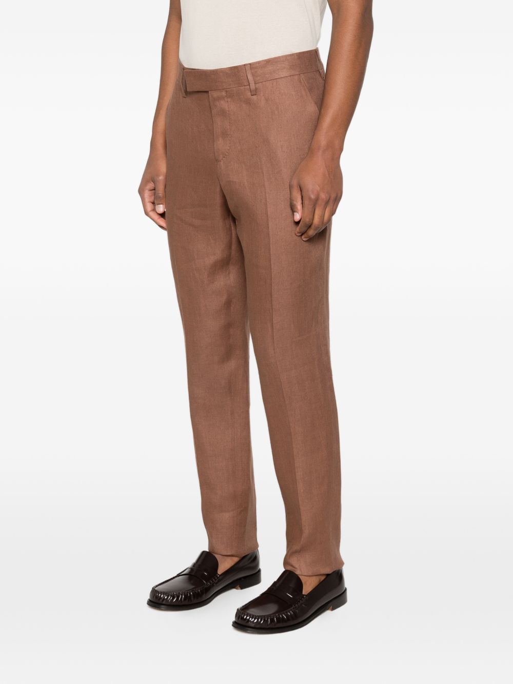 Pantaloni lyon in marrone lardini - uomo 